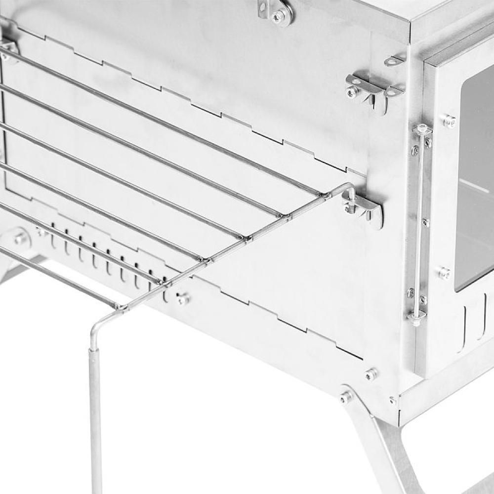 Titanium Campfire Grill & Side Shelves | 2-in-1 Accessories for X-Ti Series Stove | POMOLY New Arrival 2025