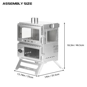 Baker Hot Tent Oven Stove | Portable Oven Tent Wood Stove | POMOLY New Arrival 2024