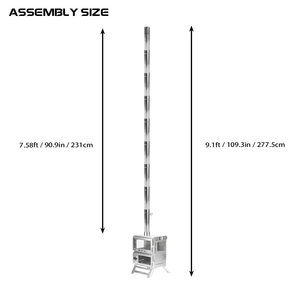 Baker Hot Tent Oven Stove | Portable Oven Tent Wood Stove | POMOLY New Arrival 2024