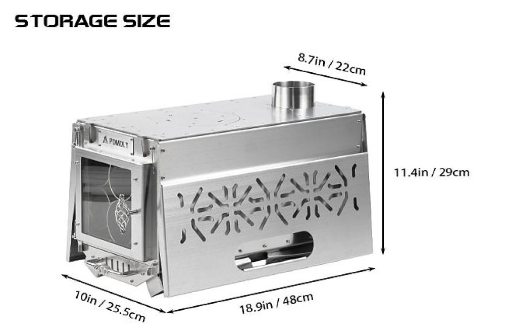 Oroqen Max Wood Stove | Portable Stove for Hot Tent Camping | POMOLY New Arrival