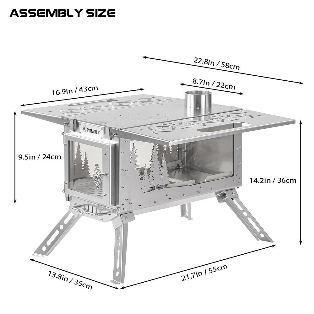Oroqen Max 3 Wood Stove | Portable Stove for Hot Tent Camping | POMOLY New Arrival