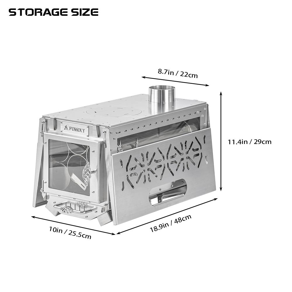 Oroqen Max 3 Wood Stove | Portable Stove for Hot Tent Camping | POMOLY New Arrival