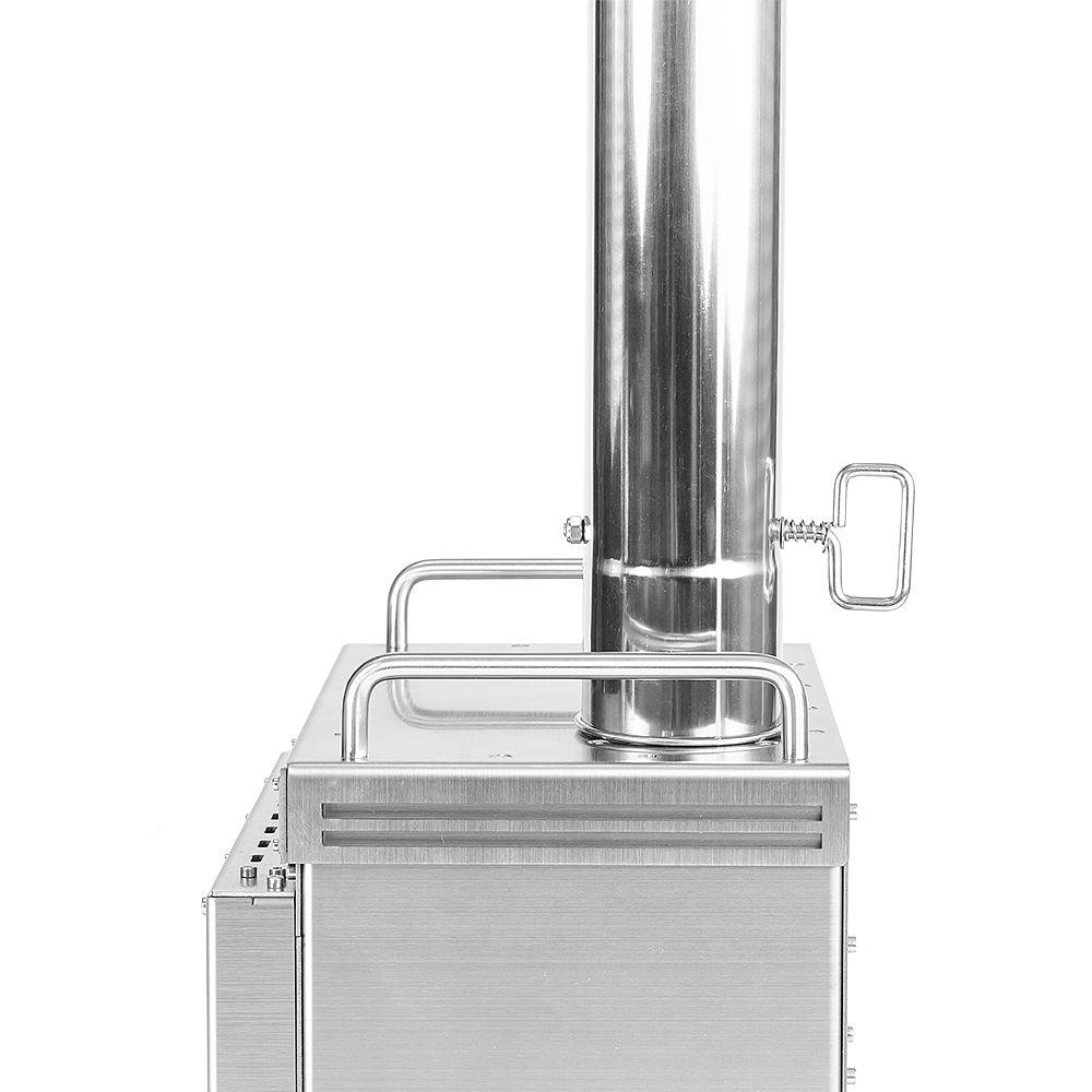Φ2.36in x 9.84in (Φ6cm x 25cm) Airflow Controller Chimney Section | for Tent Stoves with 2.36in / 6cm Diameter Chimney | POMOLY