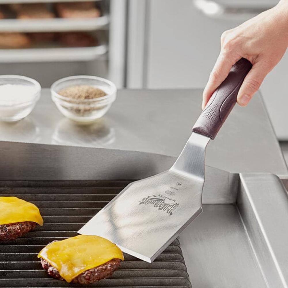 Mercer Culinary M18280 Hell's Handle® High Heat 5" x 4" Heavy-Duty Square Edge Turner