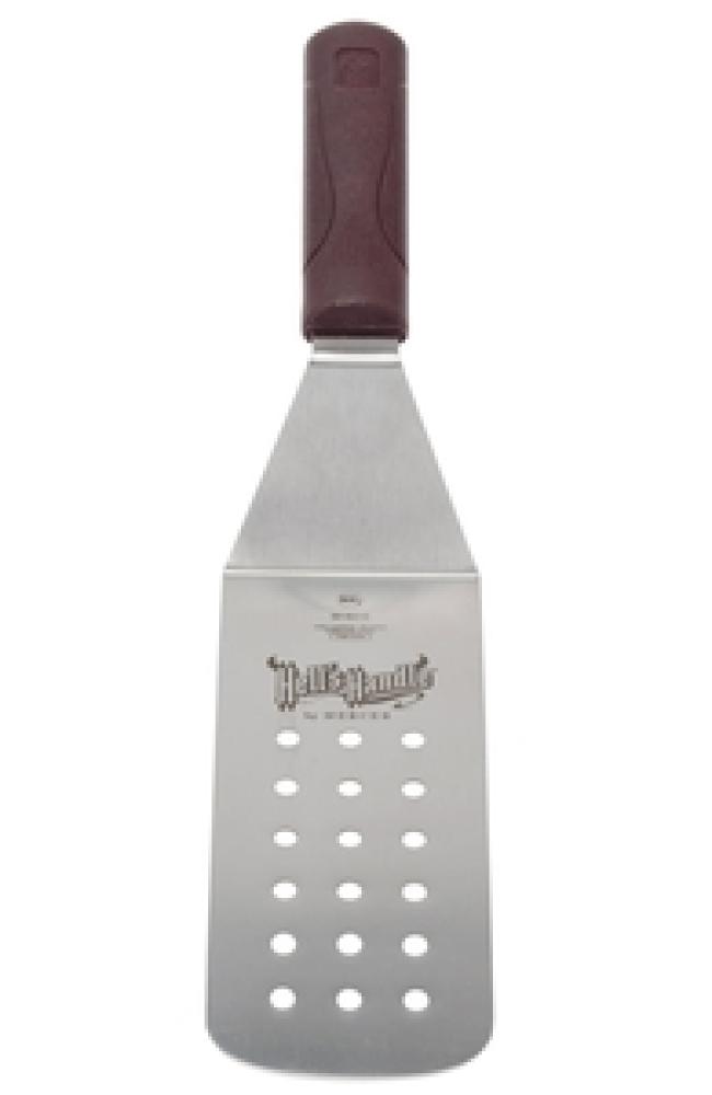 Mercer Culinary M18310 Hell's Handle® High Heat 8" x 3" Perforated Rounded Edge Turner