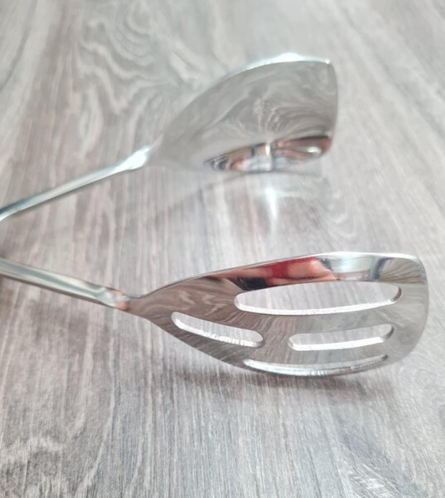 Acopa 9 3/4" 18/8 Stainless Steel Scissor Tongs with Smooth Edge