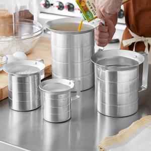 Choice 4-Piece Aluminum Measuring Cup Set with Pour Lips and Handles, excellent for bug-outs, durability!