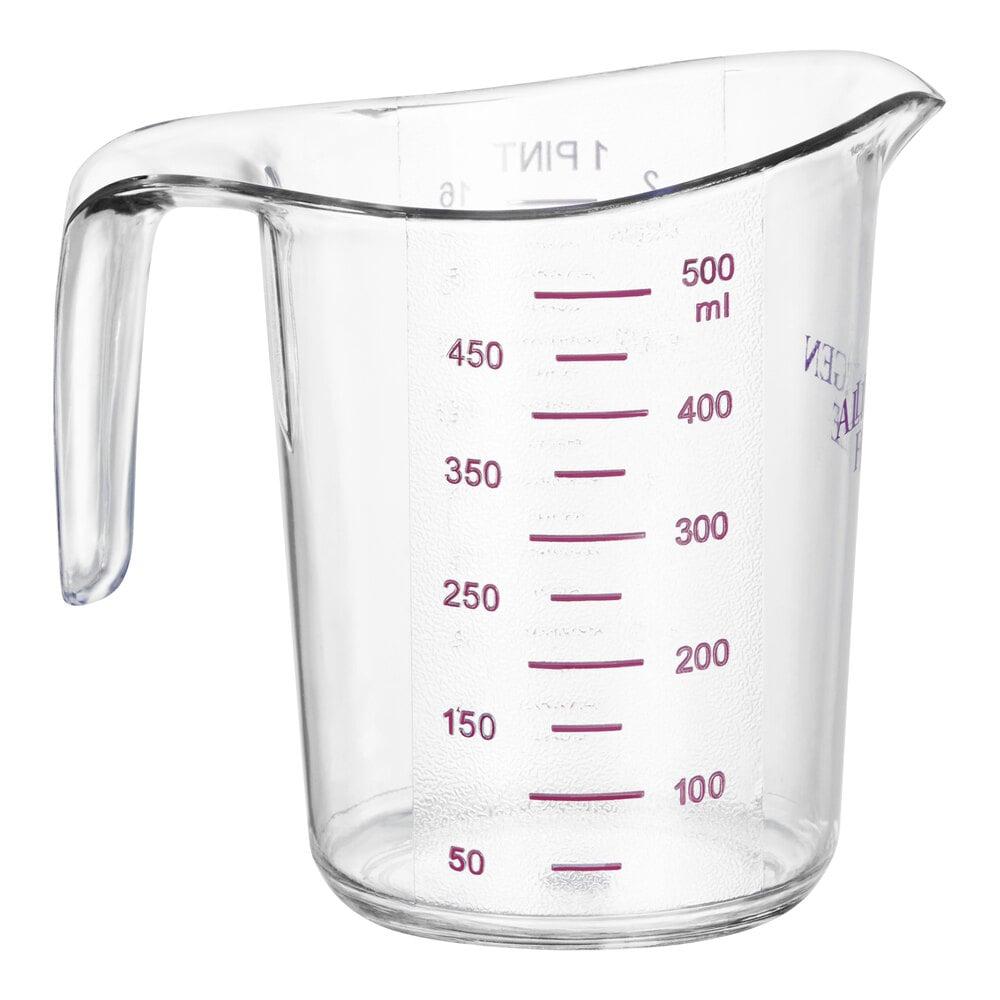 Choice 1 Pint Purple Allergen-Free Plastic Measuring Cup