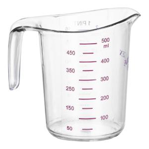 Choice 1 Pint Purple Allergen-Free Plastic Measuring Cup