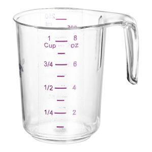 Choice 1 Cup Purple Allergen-Free Plastic Measuring Cup