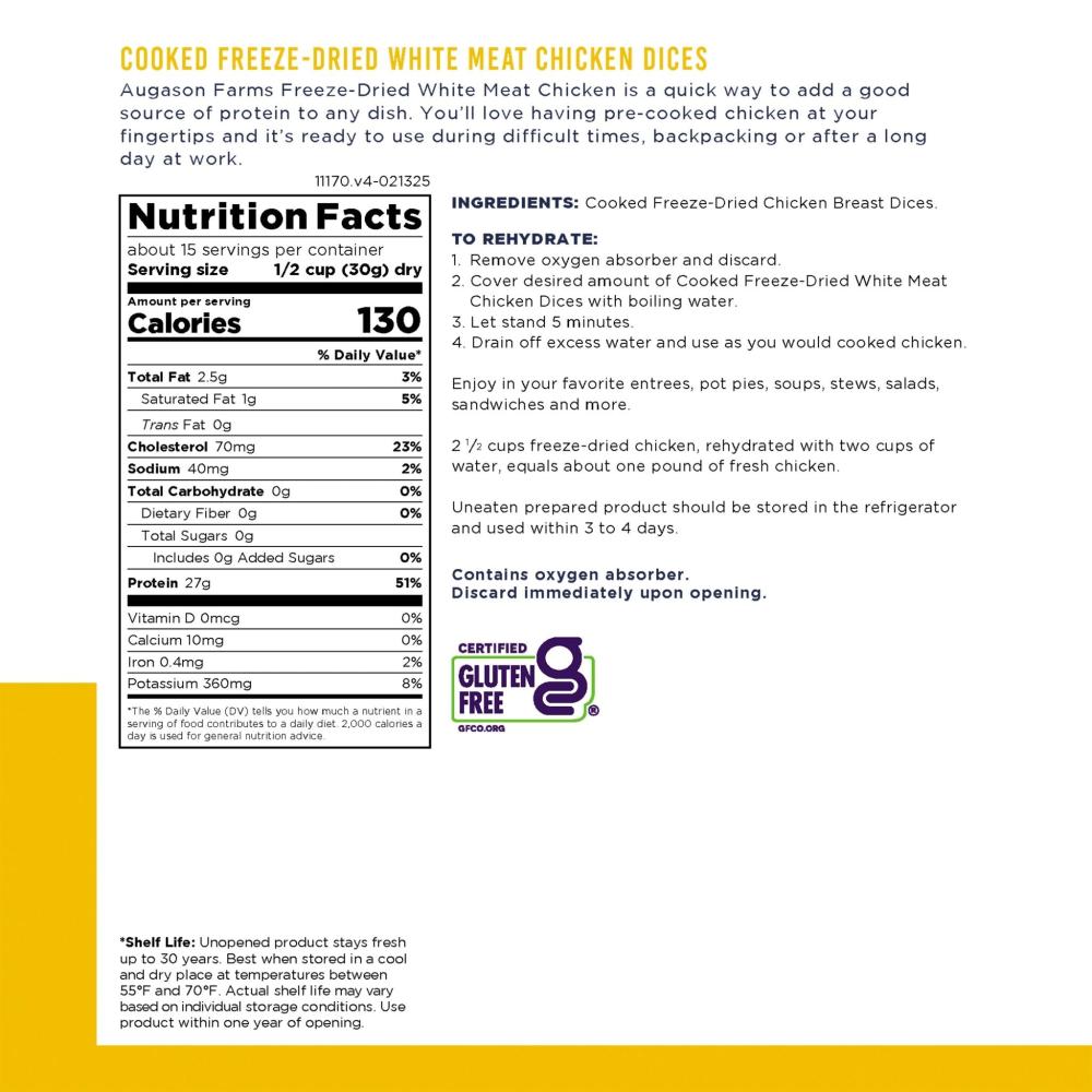 Freeze Dried Chicken & Beef Combo Pack, 28 Servings