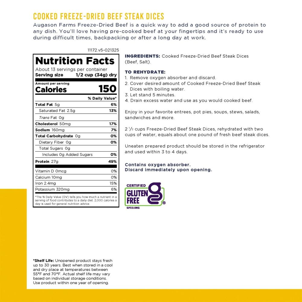 Freeze Dried Chicken & Beef Combo Pack, 28 Servings