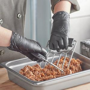 Noble NexGen Powder-Free Disposable Black Hybrid 3.5 Mil Thick Gloves - 1,000/Case