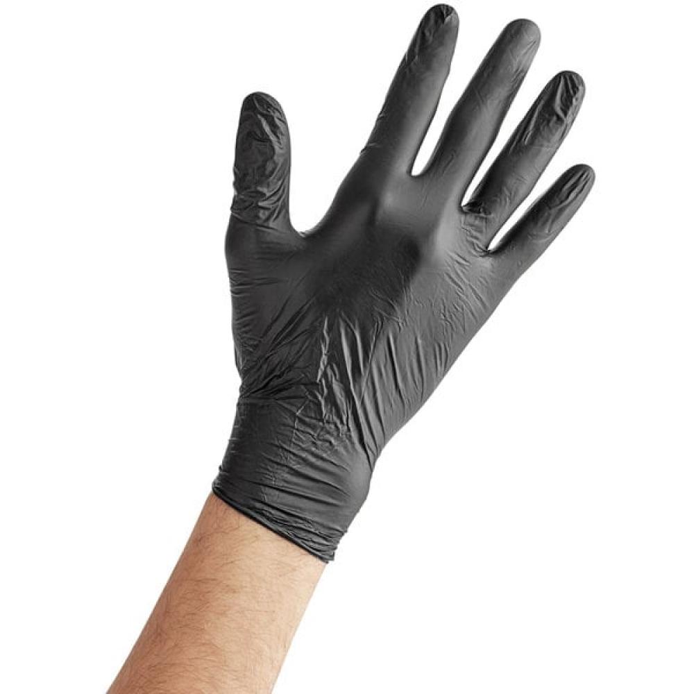 Noble NexGen Powder-Free Disposable Black Hybrid 3.5 Mil Thick Gloves - 1,000/Case