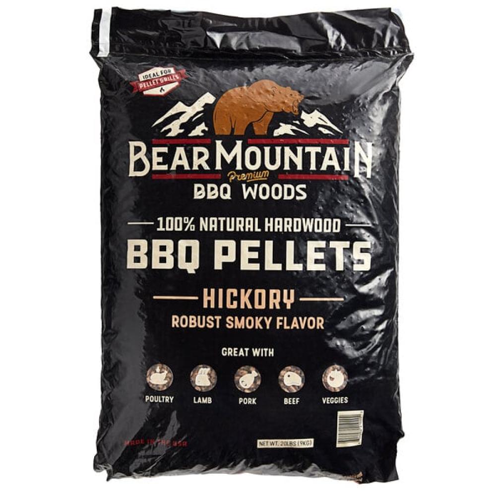 Bear Mountain 100% Natural Hardwood Hickory BBQ Pellets - 20 lb.