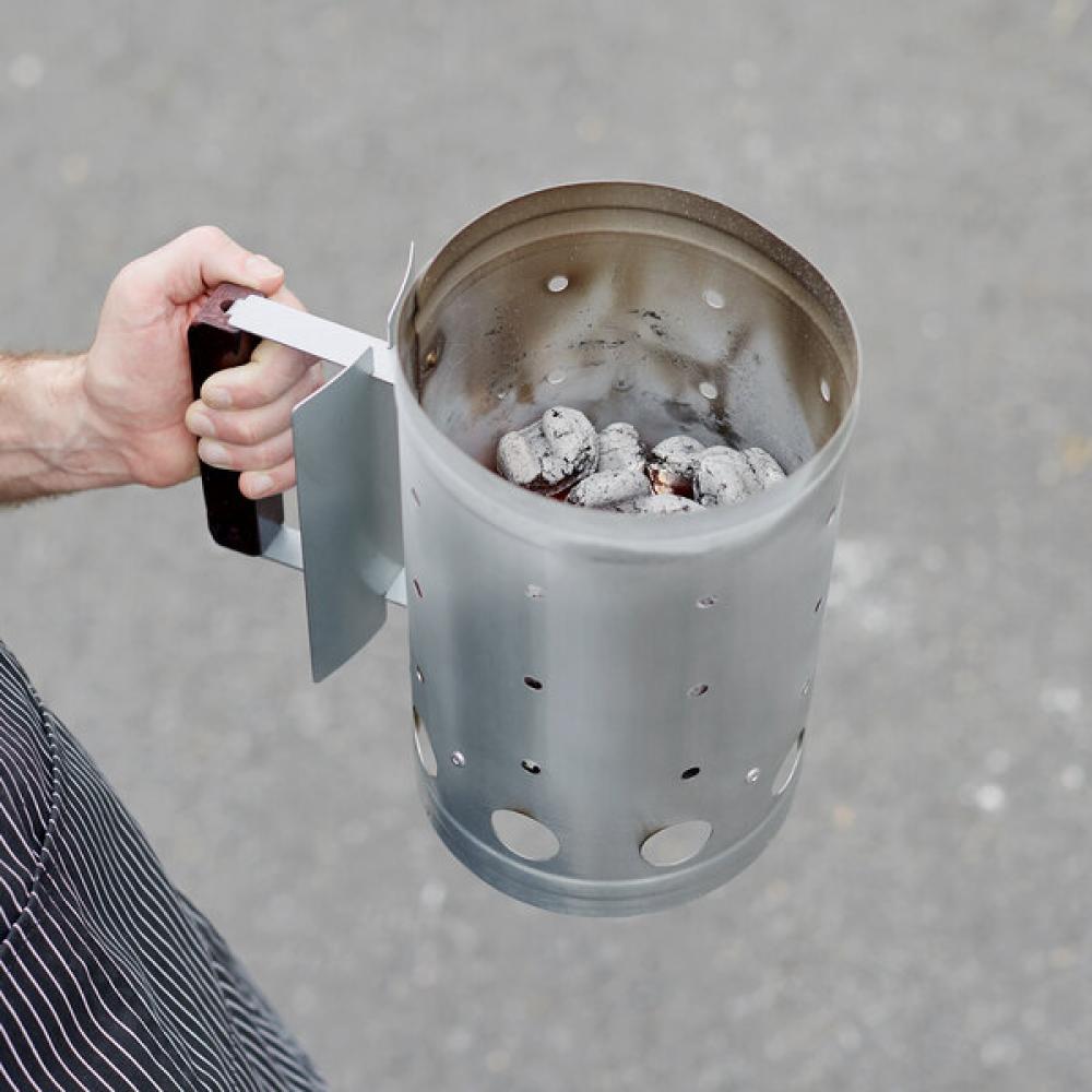 5 lb. Briquette Charcoal Chimney Starter - 10 1/2" x 6 1/2"