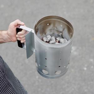 5 lb. Briquette Charcoal Chimney Starter - 10 1/2" x 6 1/2"