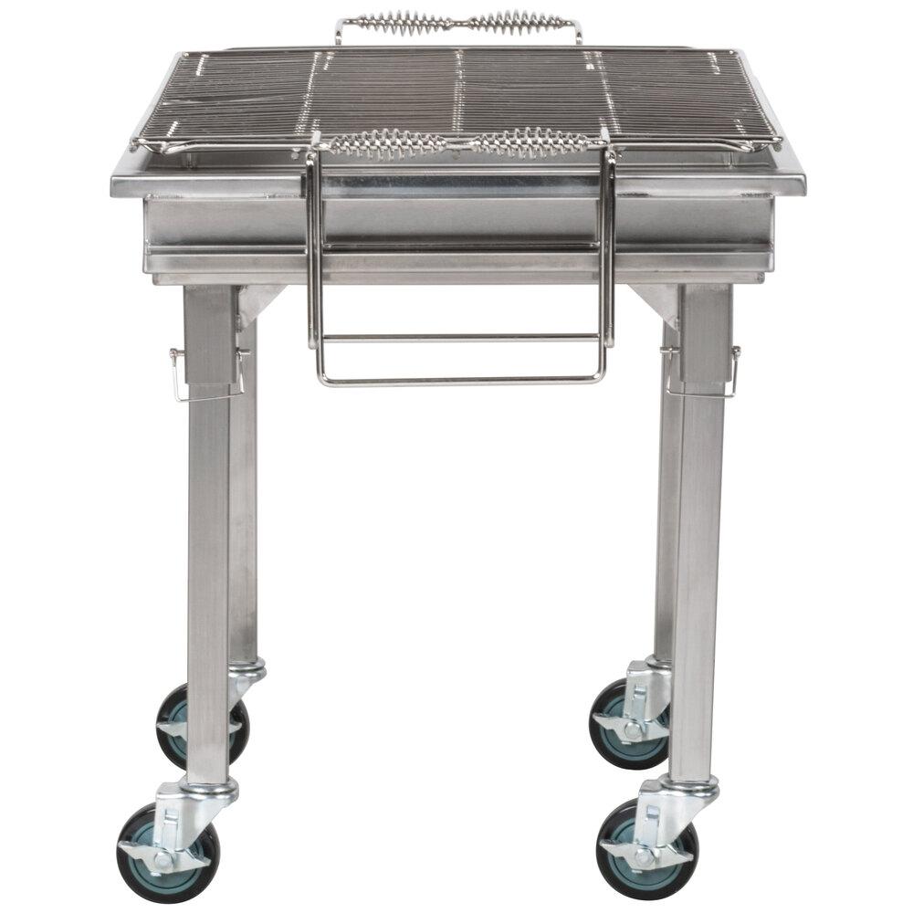 Backyard Pro CHAR-30SS 30" Heavy-Duty Stainless Steel Charcoal Grill with Adjustable Grates, Removable Legs, and Cover