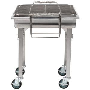 Backyard Pro CHAR-30SS 30" Heavy-Duty Stainless Steel Charcoal Grill with Adjustable Grates, Removable Legs, and Cover
