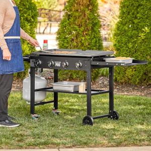 Backyard Pro 36" Steel Liquid Propane Folding Mobile Outdoor Griddle - 60,000 BTU
