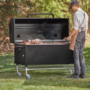 Backyard Pro 60" Charcoal / Wood Smoker Grill with Adjustable Grates and Dome