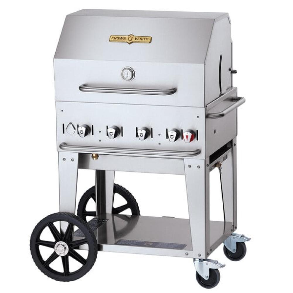 Liquid Propane 30" Mobile Outdoor Grill with Roll Dome Package