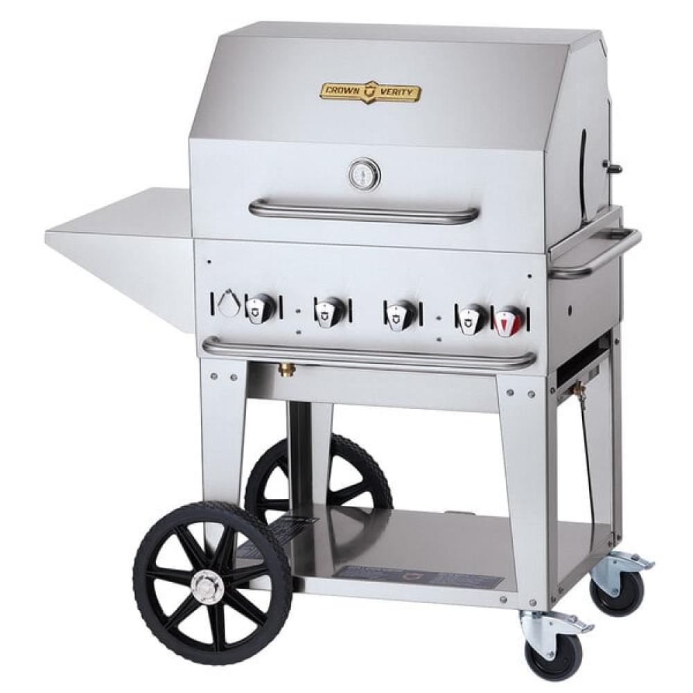 Liquid Propane 30" Mobile Outdoor Grill with Roll Dome Package