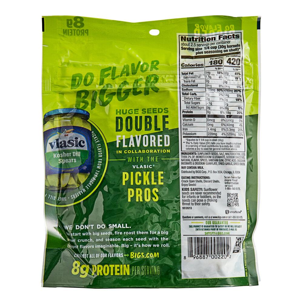 Vlasic Dill Pickle Flavored Whole Sunflower Seeds 5.35 oz. - 12/Case
