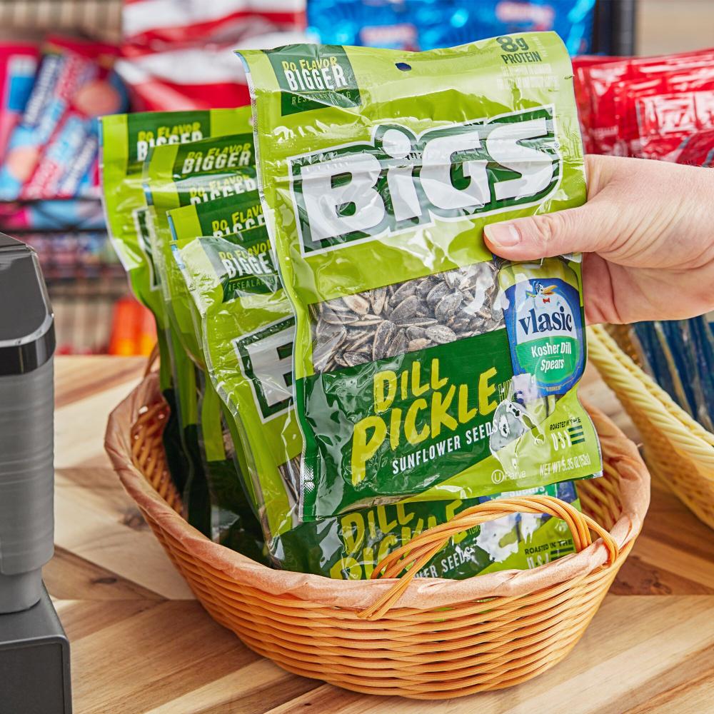 Vlasic Dill Pickle Flavored Whole Sunflower Seeds 5.35 oz. - 12/Case