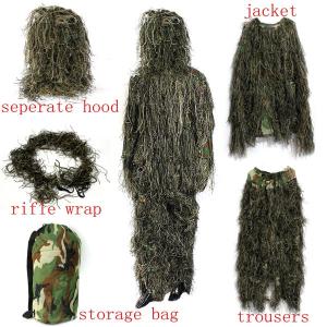 Woodland Camo Camouflage clothing 3D Tree Hunting Adults Ghillie Suit