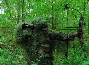 USA Made Leafy Green Ultra Light Ghillie Jacket for Bow Hunting