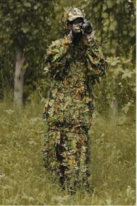 Woodland Camouflage clothing 3D jungle Hunting Hide Leaf Ghillie Suit 