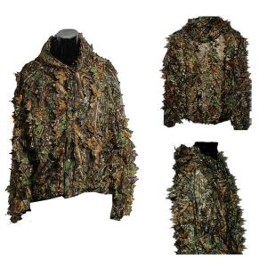 Woodland Camouflage clothing 3D jungle Hunting Hide Leaf Ghillie Suit 