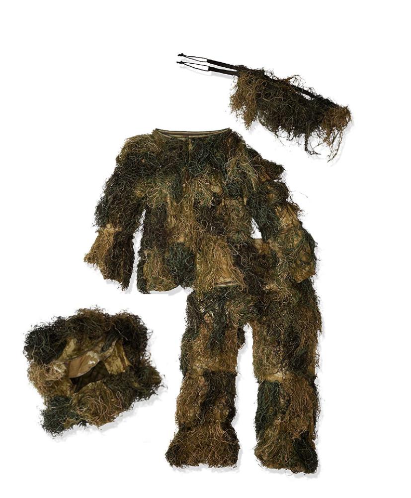 Kids Woodland Camo 5 Piece Ghillie Suit