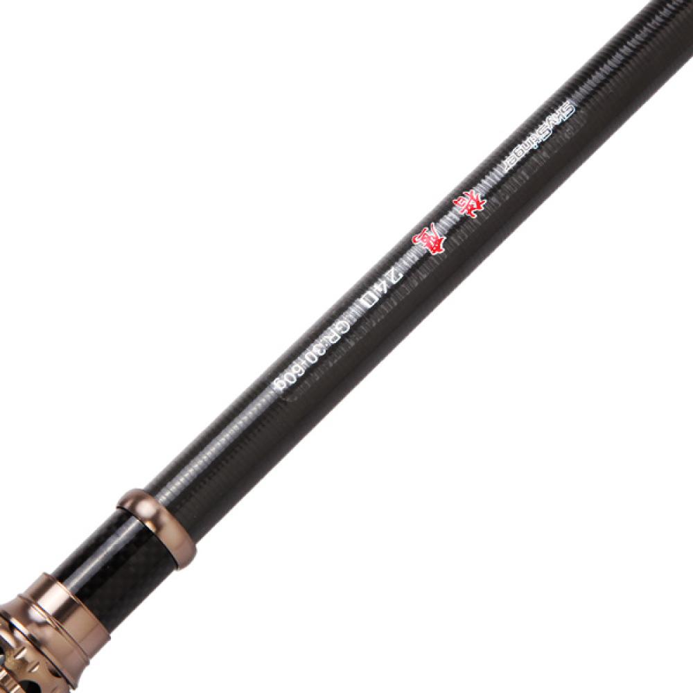 2.4M Carbon Sea Telescopic Fishing Rod Spinning Reel 100M Fishing Line - Carbon Fiber & Alloy