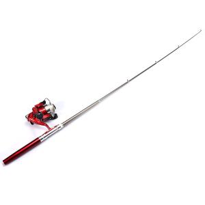 Mini Telescopic Portable Pocket Pen Fishing Rod Reel+Nylon Line set