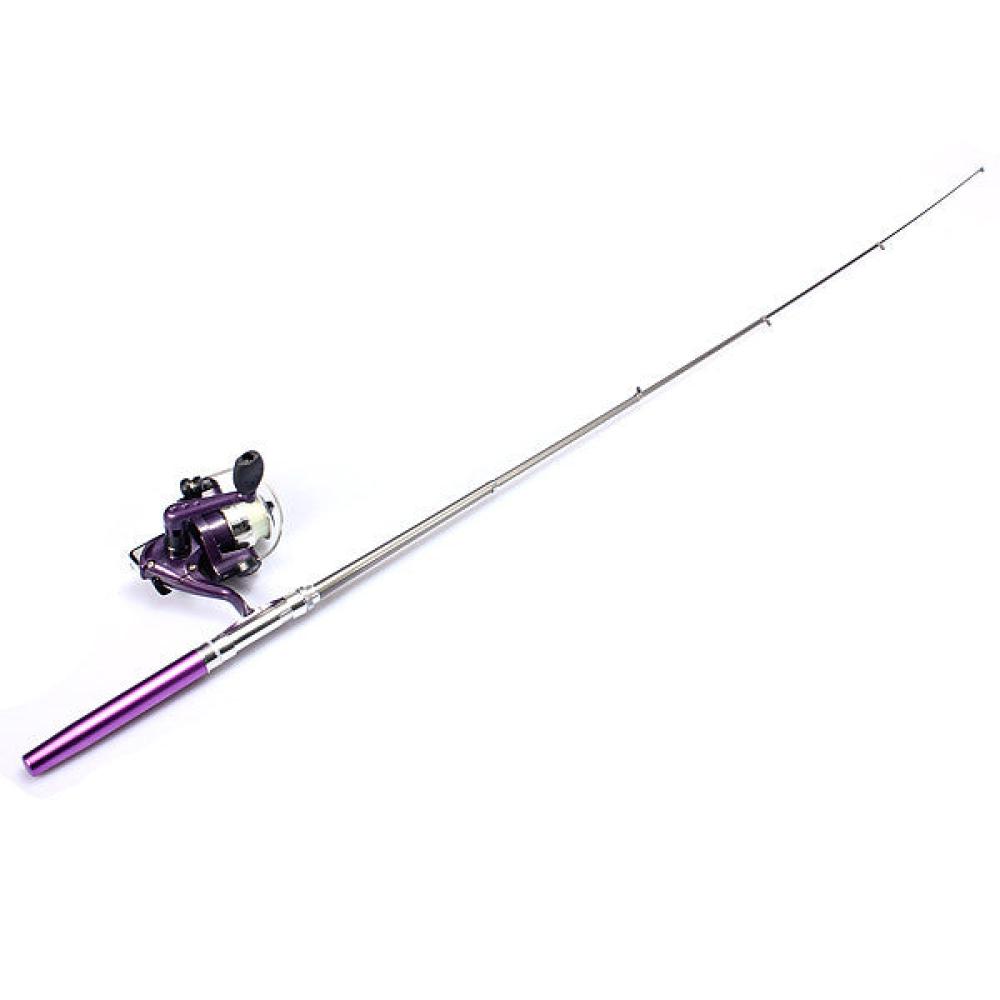 Mini Telescopic Portable Pocket Pen Fishing Rod Reel+Nylon Line set