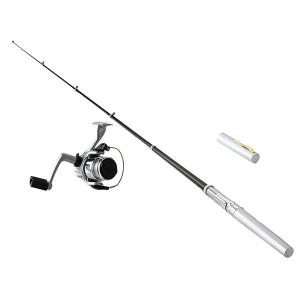 Mini Telescopic Portable Pocket Pen Fishing Rod Reel+Nylon Line set