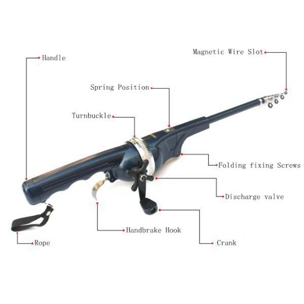 Folding Telescopic Sea Rods Suit Portable Fishing Poles