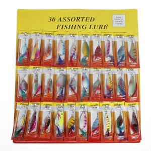 30Pcs Assorted Trout Spoon Metal Fishing Lures Spinner Baits Tackle