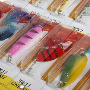 30Pcs Assorted Trout Spoon Metal Fishing Lures Spinner Baits Tackle