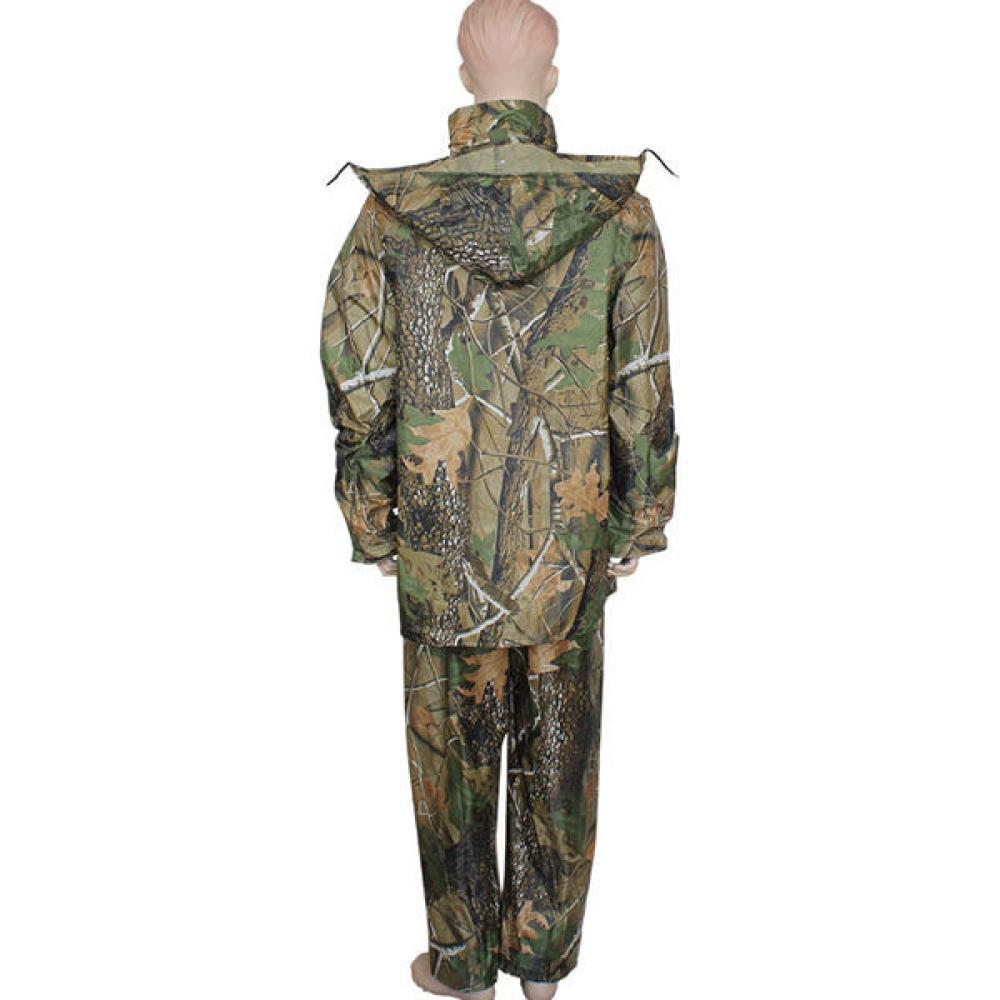 Camo Double-deck Fishing Coat Waterproof Suit Hooded Raincoat