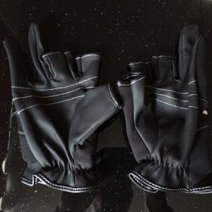 Fishing Gloves Cut 3 Fingerless Jigging Fishing Stretch Gloves Size XL