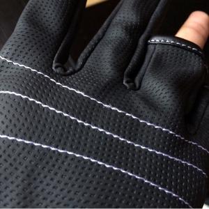 Fishing Gloves Cut 3 Fingerless Jigging Fishing Stretch Gloves Size XL