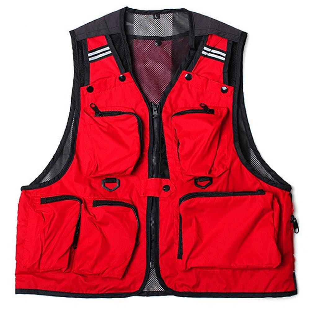 Multi Pockets Fishing Hunting Mesh Vest Mens Outdoor Leisure Jacket