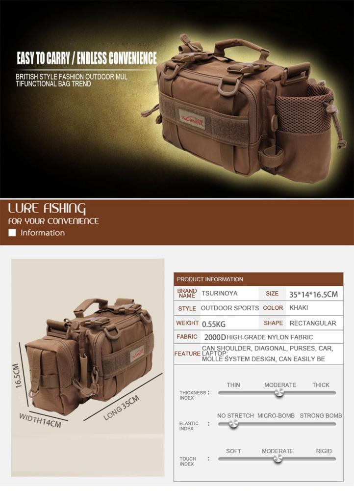 Multipurpose  Fishing Tackle Outdoor Bag