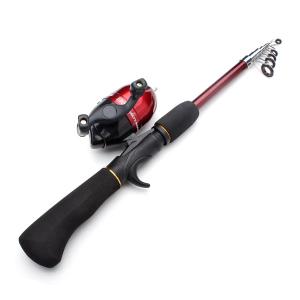 Mini Fishing Rod Fiber Glass pole + Fishing Spinning Reel