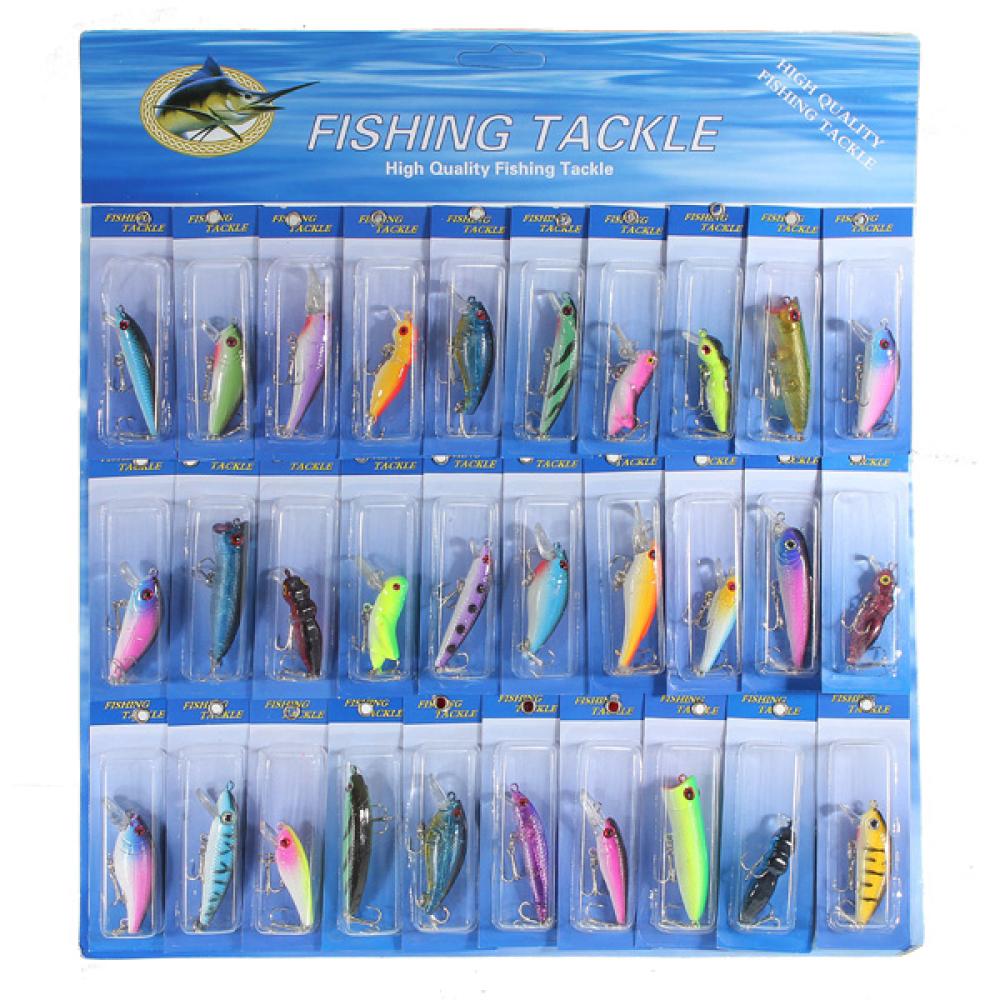 30pcs Kind of Fishing Lures Crank bait Baits Hooks Tackle EP9