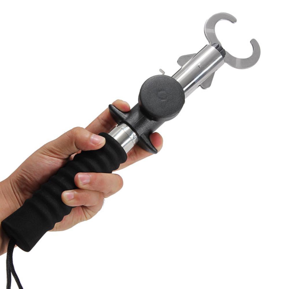 3 in 1 Fish Lip Gripper Trigger Fishing Holder Spring Weight Scale Ruler