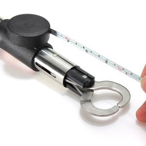 3 in 1 Fish Lip Gripper Trigger Fishing Holder Spring Weight Scale Ruler